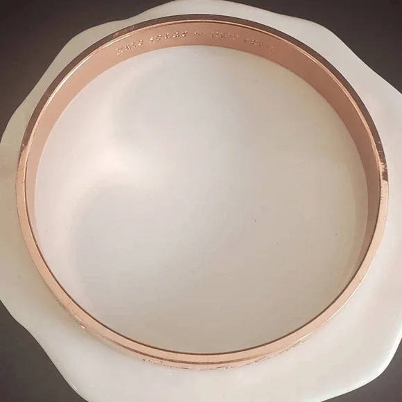 Kate Spade Best Friend Ever Rose Gold Bracelet Bangle Perfect Pair Peas in a Pod - Picture 4 of 8